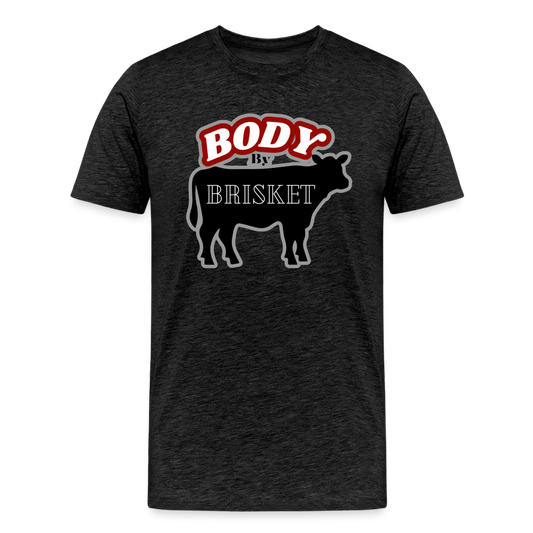 BODY BY BRISKET Men's Premium T-Shirt - charcoal grey