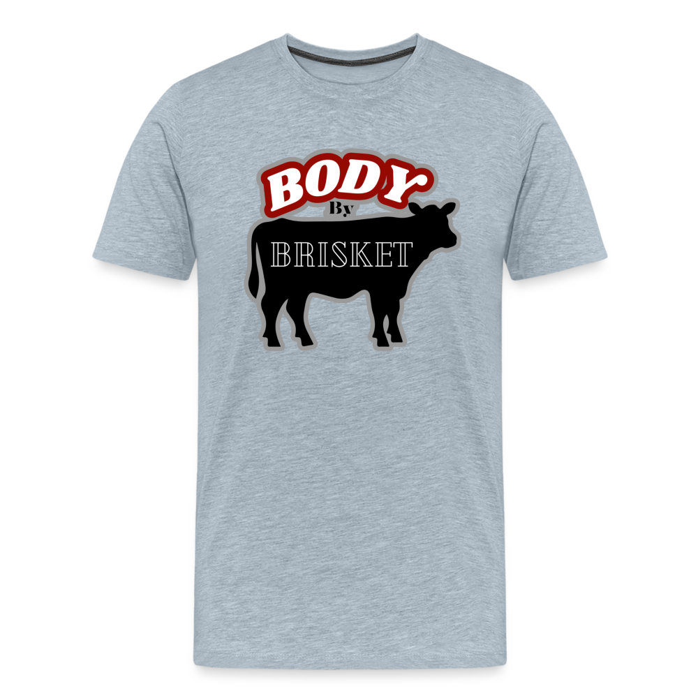 BODY BY BRISKET Men's Premium T-Shirt - heather ice blue