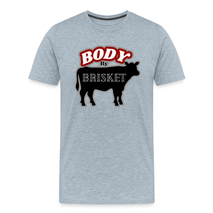 BODY BY BRISKET Men's Premium T-Shirt - heather ice blue