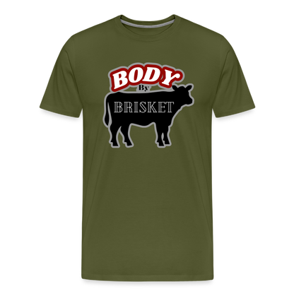 BODY BY BRISKET Men's Premium T-Shirt - olive green
