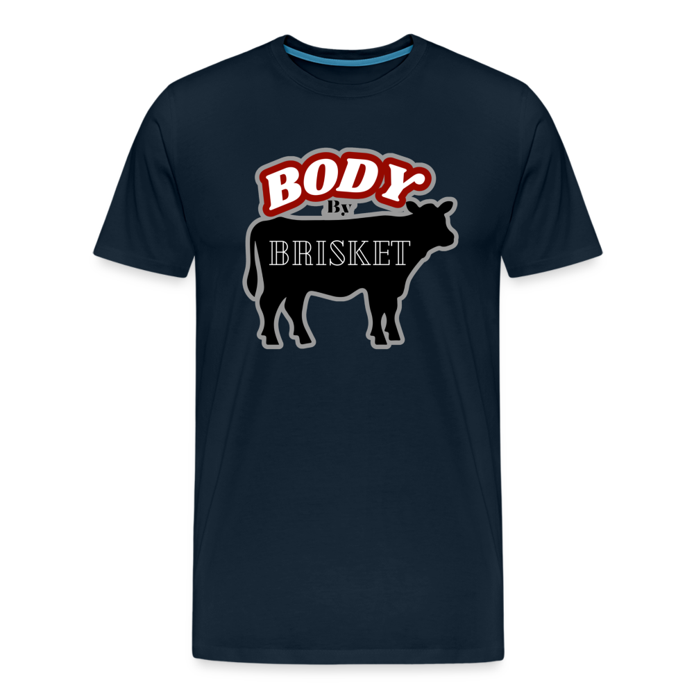 BODY BY BRISKET Men's Premium T-Shirt - deep navy