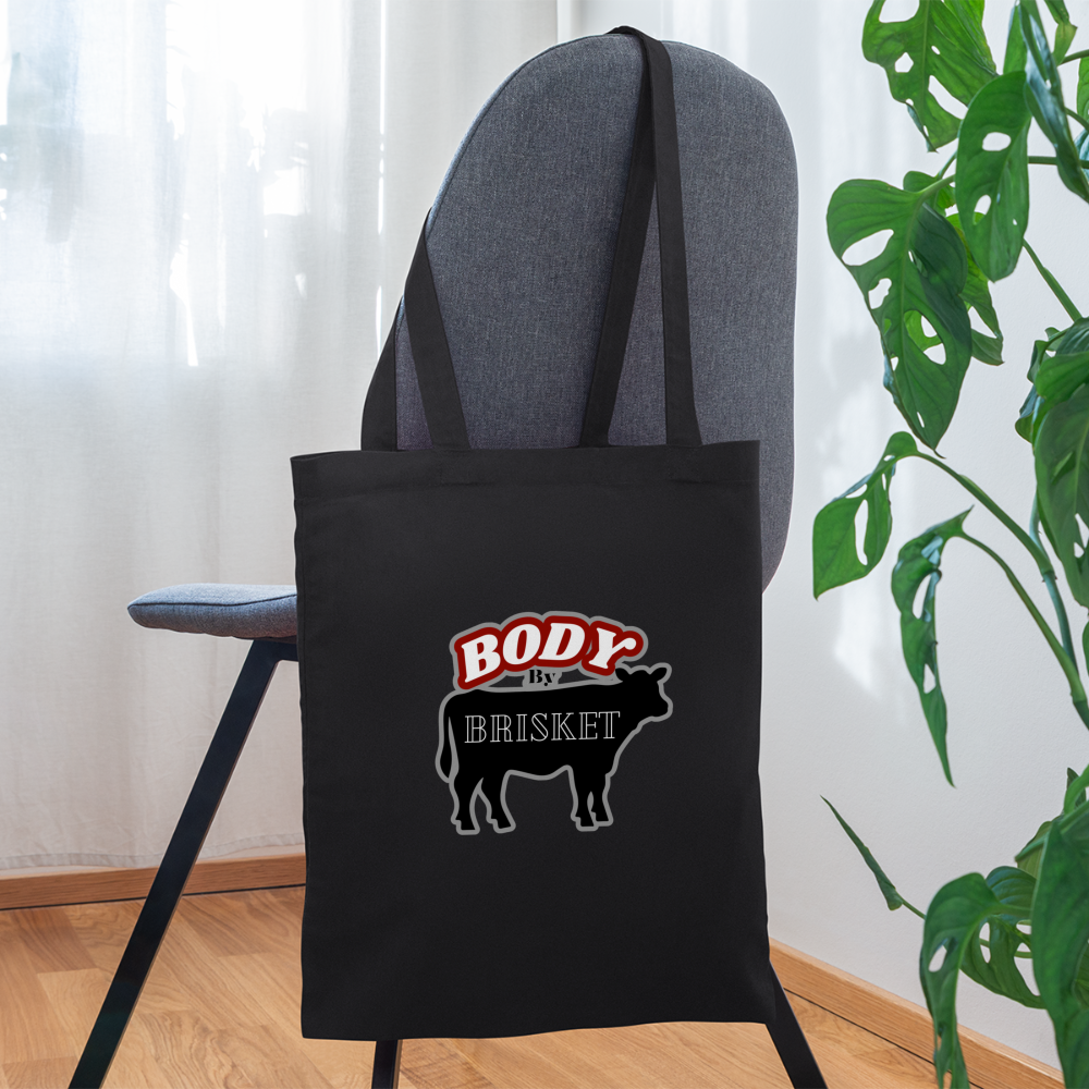 BODY BY BRISKET Tote Bag - black