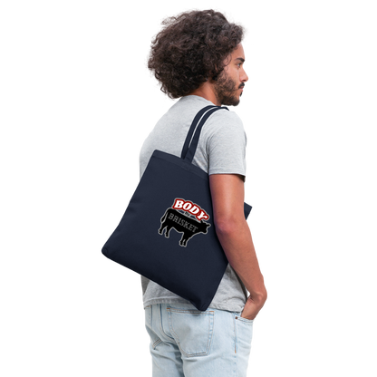BODY BY BRISKET Tote Bag - navy