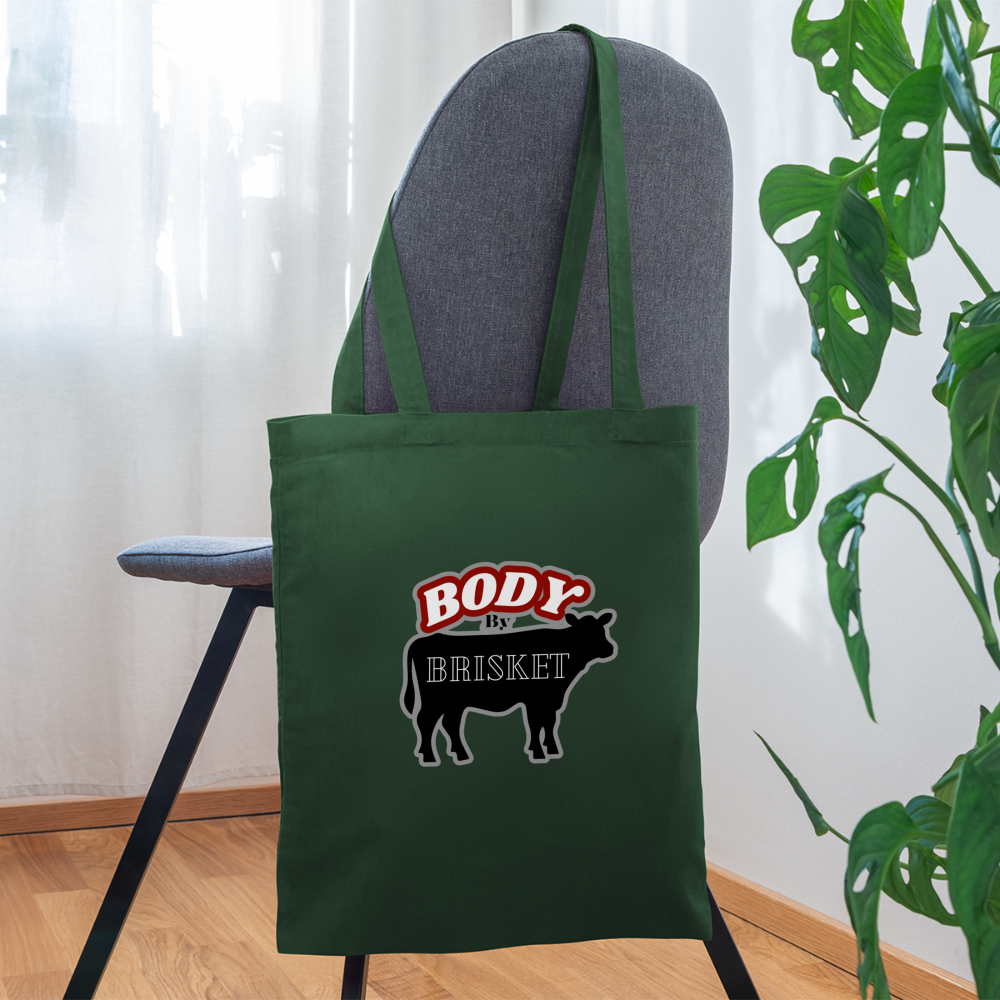 BODY BY BRISKET Tote Bag - forest green