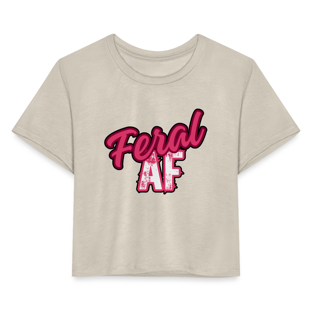 FERAL AF Women's Cropped T-Shirt - dust