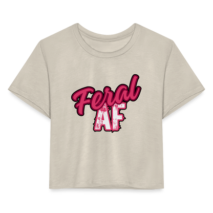 FERAL AF Women's Cropped T-Shirt - dust