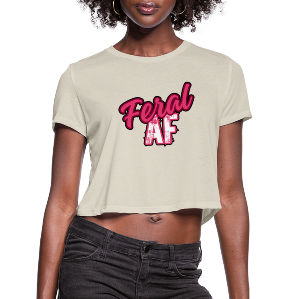 FERAL AF Women's Cropped T-Shirt - dust