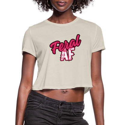 FERAL AF Women's Cropped T-Shirt - dust
