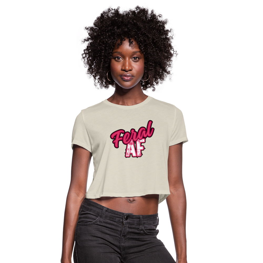 FERAL AF Women's Cropped T-Shirt - dust