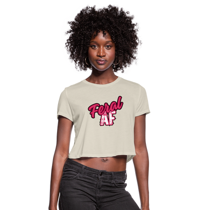 FERAL AF Women's Cropped T-Shirt - dust