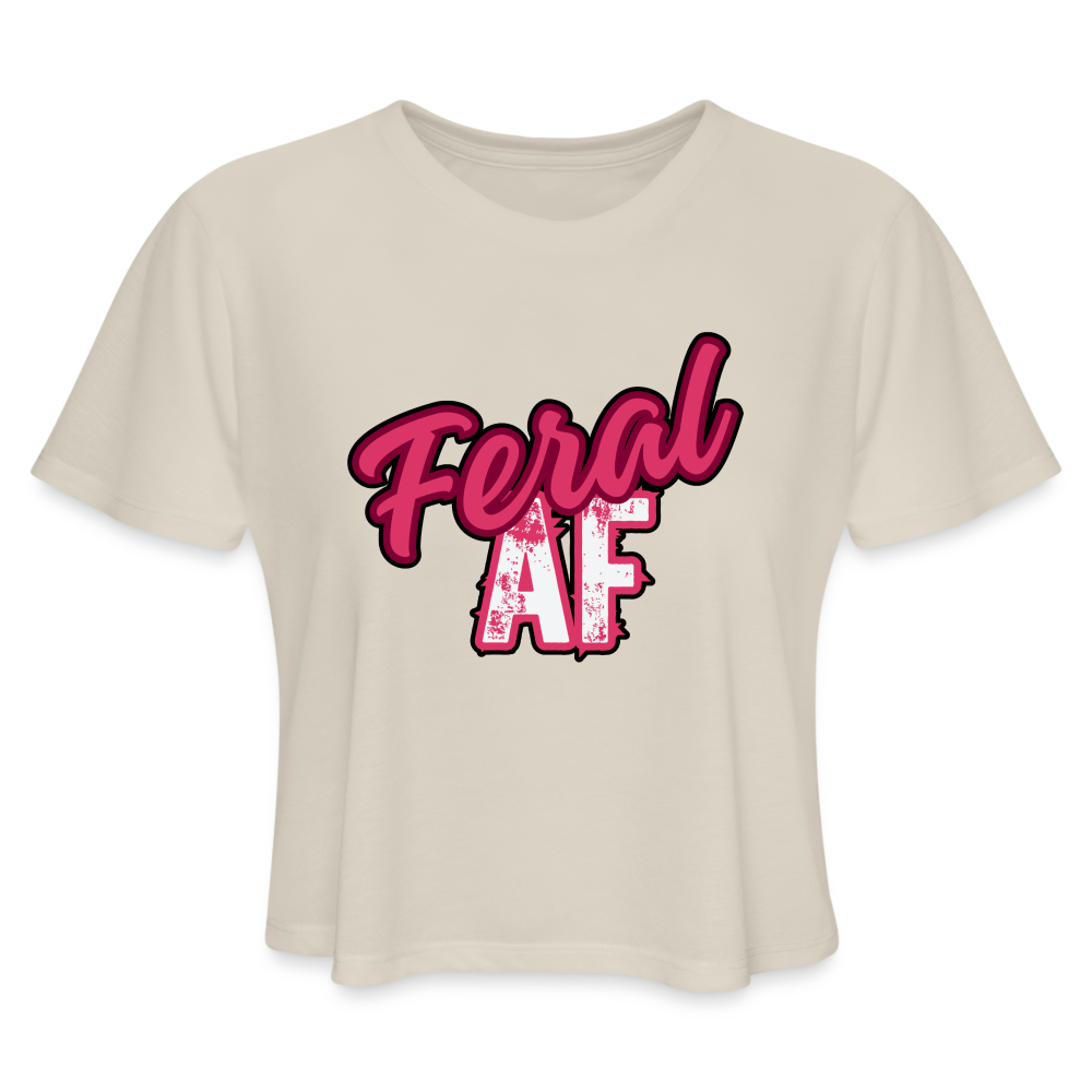 FERAL AF Women's Cropped T-Shirt - dust