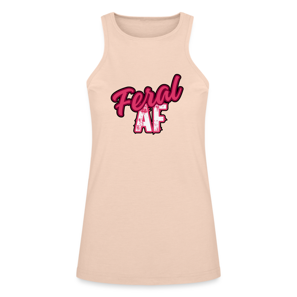 FERAL AF NEW American Apparel Women’s Racerneck Tank - natural