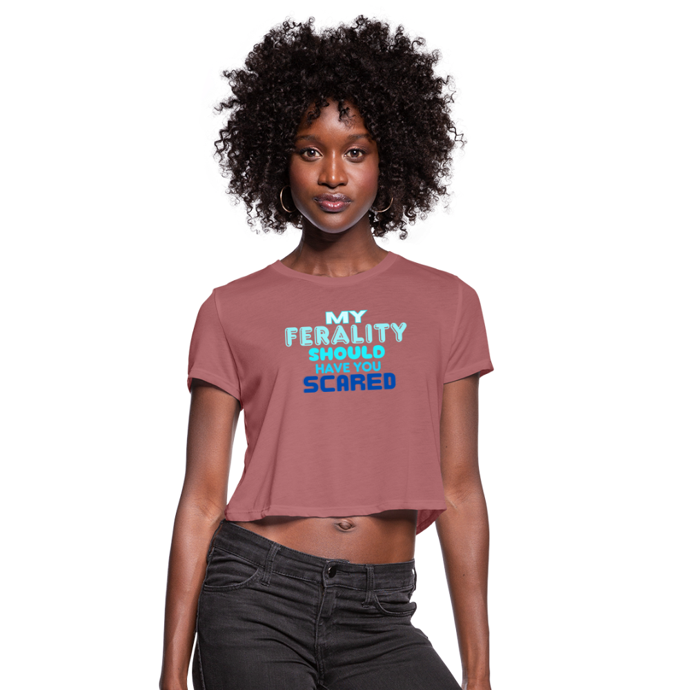 FERALITY Women's Cropped T-Shirt - mauve