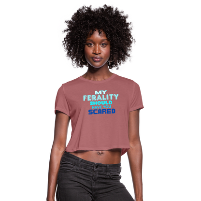 FERALITY Women's Cropped T-Shirt - mauve
