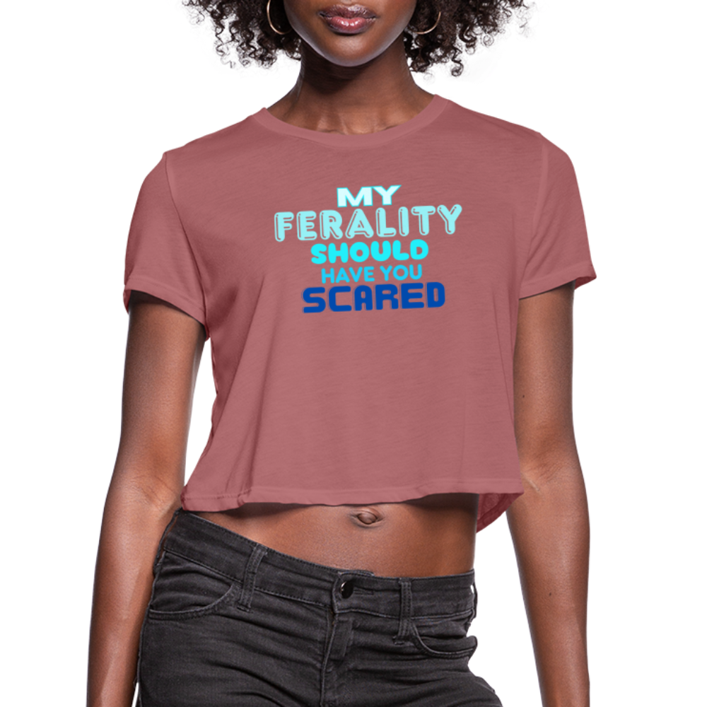 FERALITY Women's Cropped T-Shirt - mauve