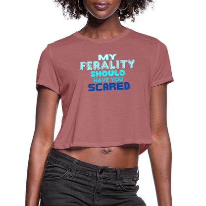 FERALITY Women's Cropped T-Shirt - mauve