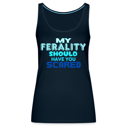FERALITY Women’s Premium Tank Top - deep navy