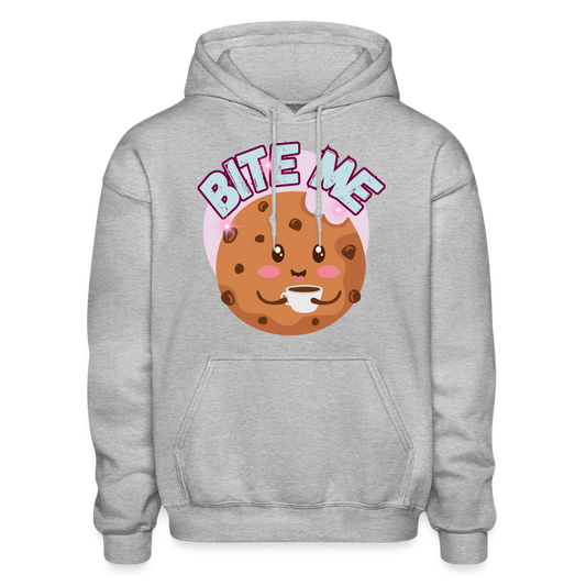 Bite Me – Gildan Heavy Blend Adult Hoodie - heather gray