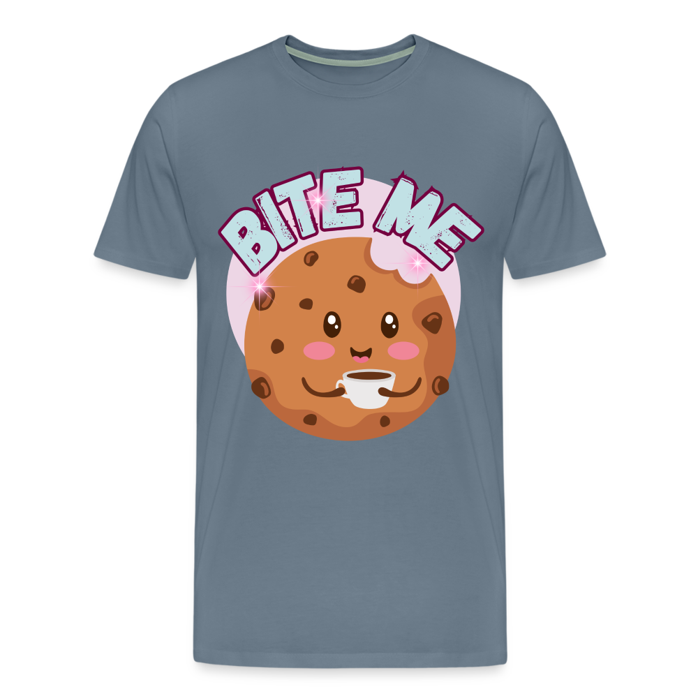 Bite Me – Men's Premium T-Shirt - steel blue