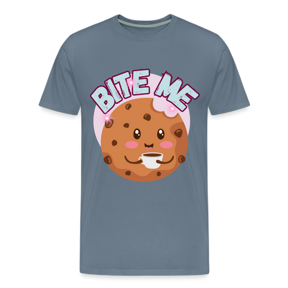 Bite Me – Men's Premium T-Shirt - steel blue