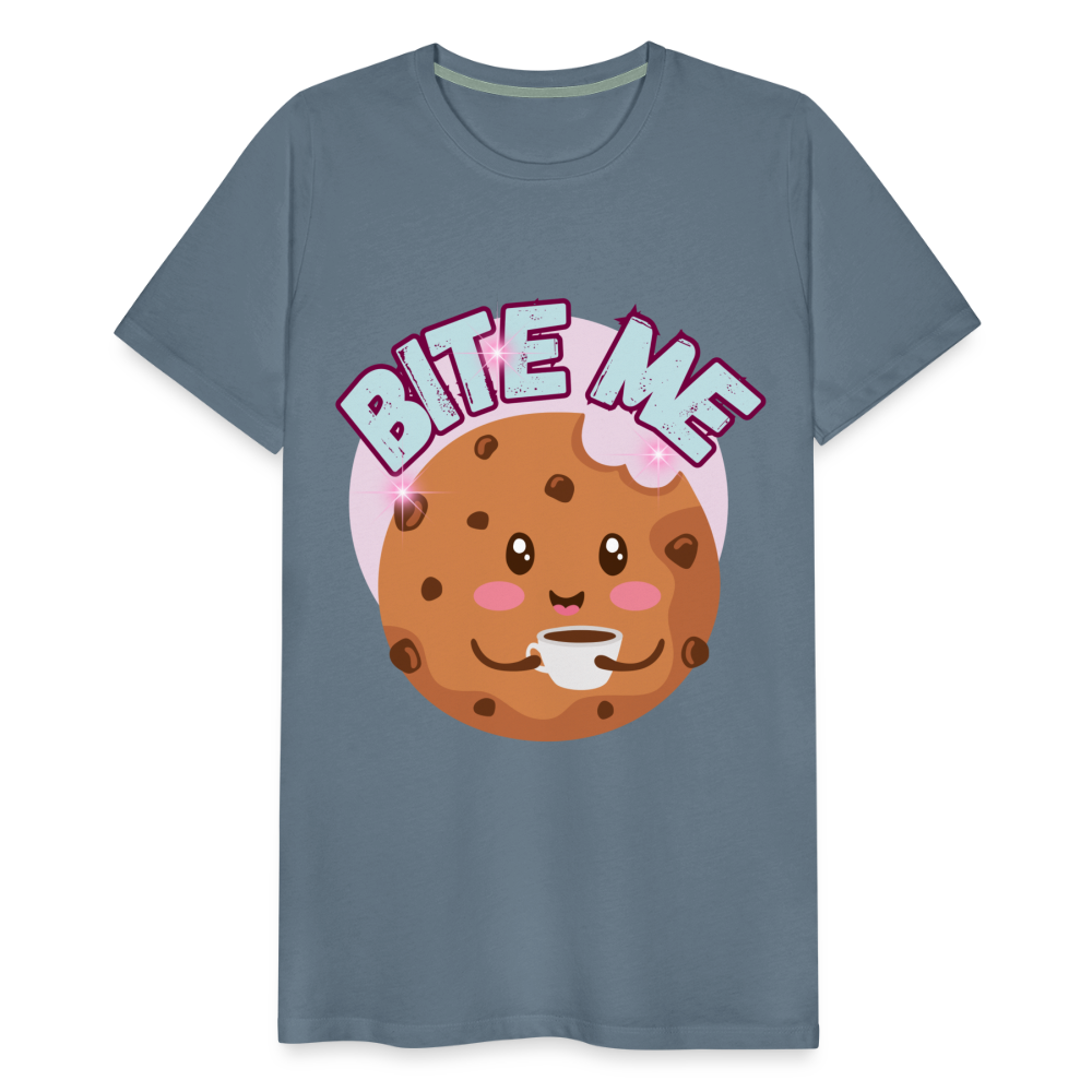 Bite Me – Men's Premium T-Shirt - steel blue