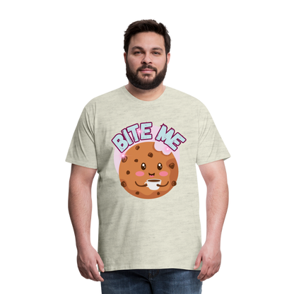 Bite Me – Men's Premium T-Shirt - heather oatmeal