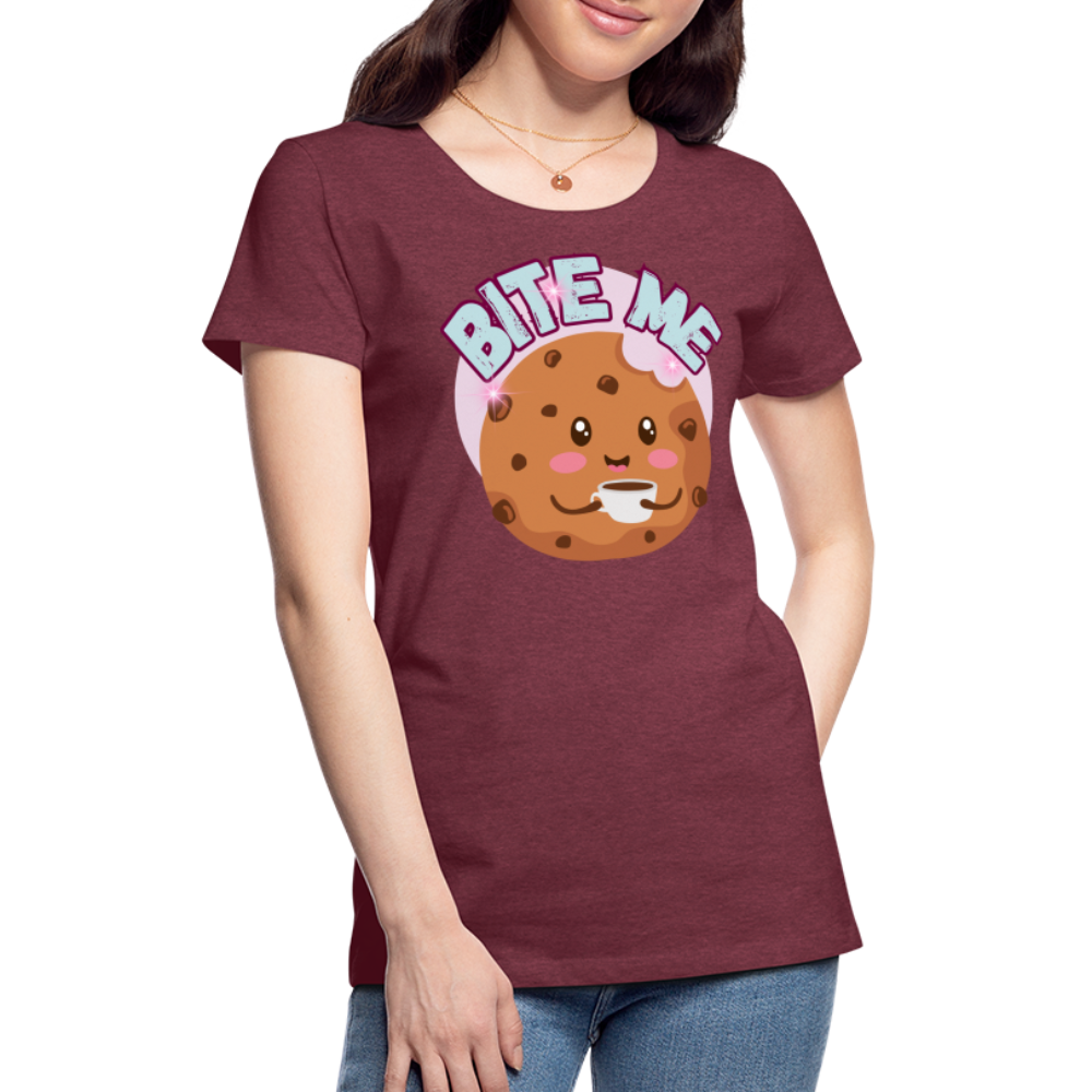 Bite Me – Women’s Premium T-Shirt - heather burgundy