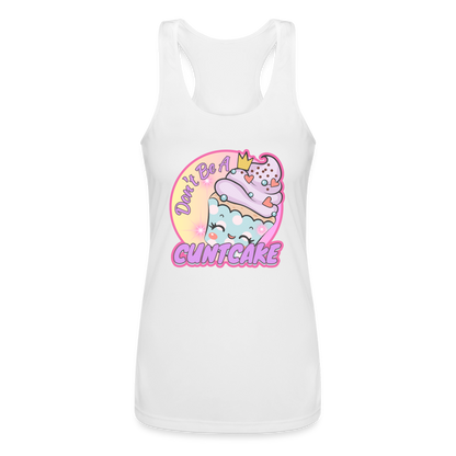 "Cupcake" – Women’s Performance Racerback Tank Top - white