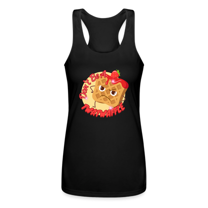 "Waffle" – Women’s Performance Racerback Tank Top - black