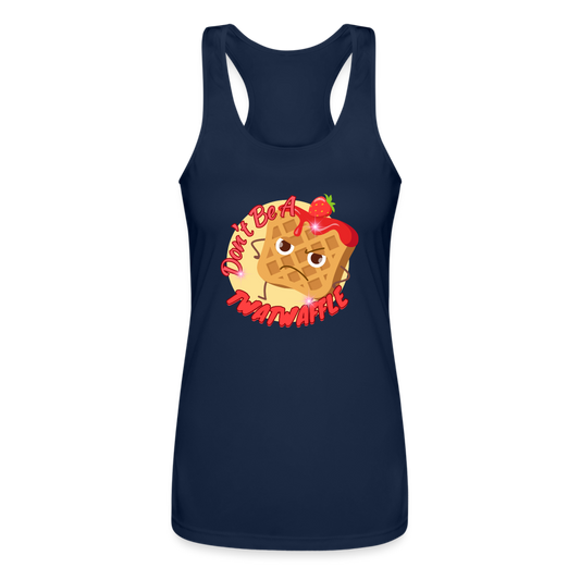 "Waffle" – Women’s Performance Racerback Tank Top - navy