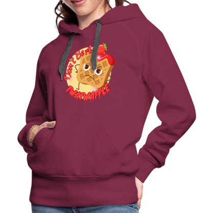 "Waffle" – Women’s Premium Hoodie - burgundy