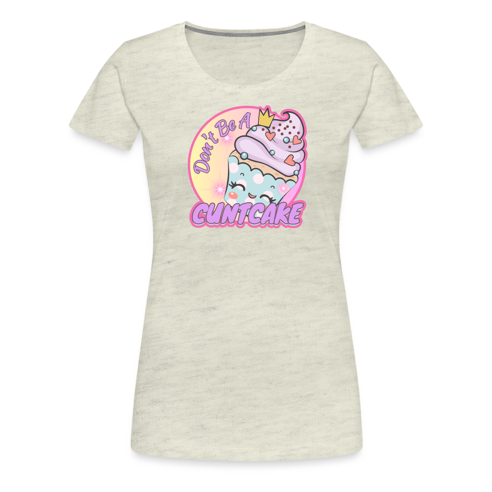 "Cupcake" – Women’s Premium T-Shirt - heather oatmeal