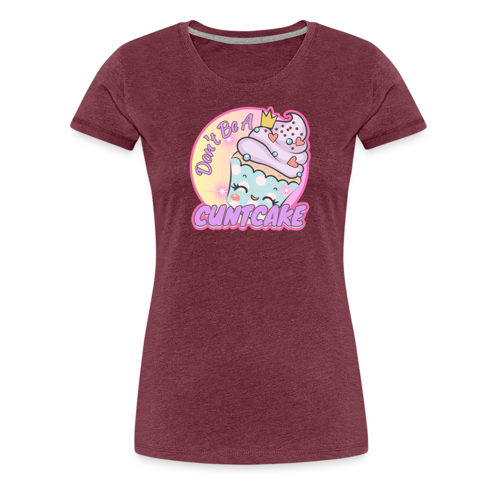 "Cupcake" – Women’s Premium T-Shirt - heather burgundy