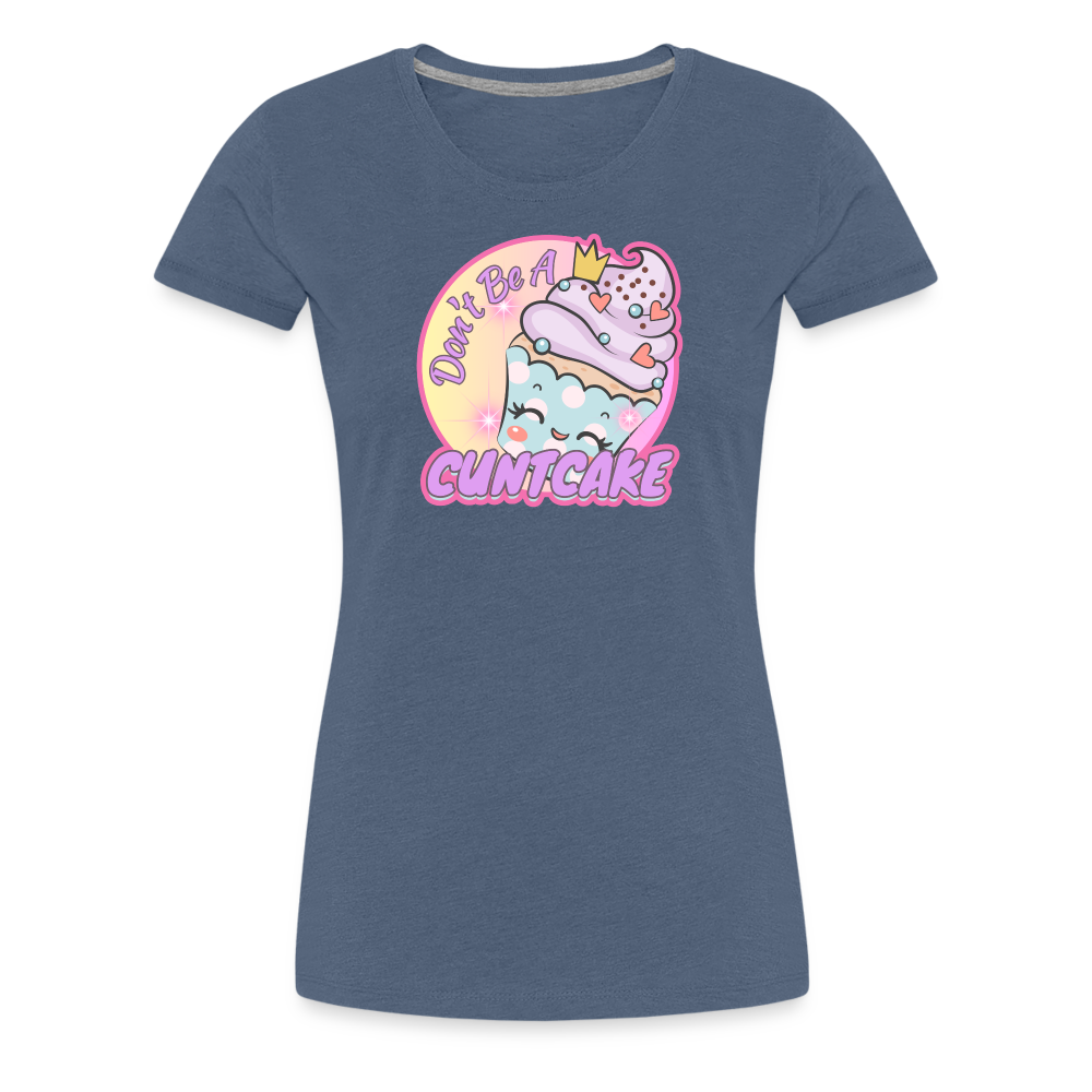 "Cupcake" – Women’s Premium T-Shirt - heather blue