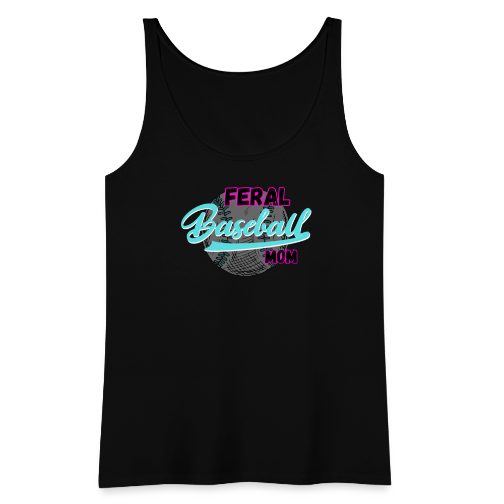 Feral Baseball Mom Women’s Premium Tank Top - black