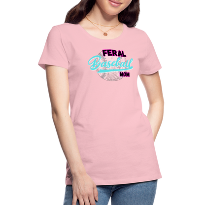 Feral Baseball Mom Women’s Premium T-Shirt - pink