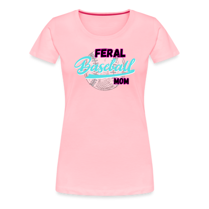 Feral Baseball Mom Women’s Premium T-Shirt - pink