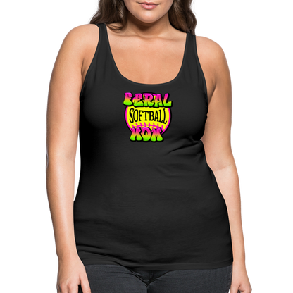 FERAL SOFTBALL MOM Women’s Premium Tank Top - black