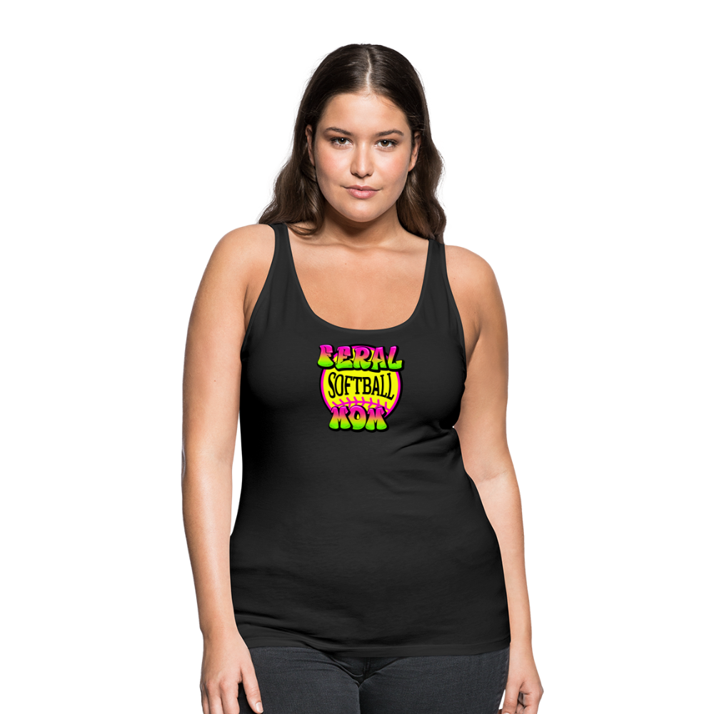 FERAL SOFTBALL MOM Women’s Premium Tank Top - black