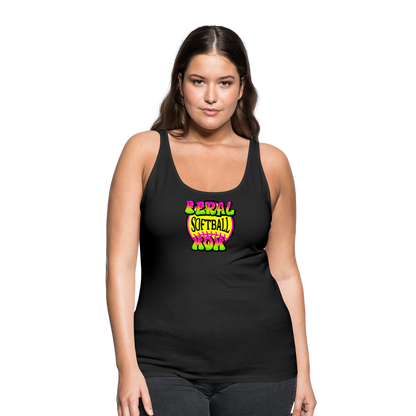 FERAL SOFTBALL MOM Women’s Premium Tank Top - black