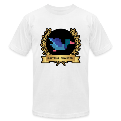 Hunting Champion Unisex Jersey T-Shirt by Bella + Canvas - white