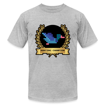 Hunting Champion Unisex Jersey T-Shirt by Bella + Canvas - heather gray
