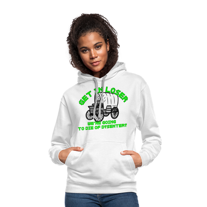 Dysentery Contrast Hoodie - white/gray