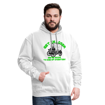 Dysentery Contrast Hoodie - white/gray
