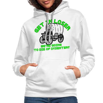 Dysentery Contrast Hoodie - white/gray