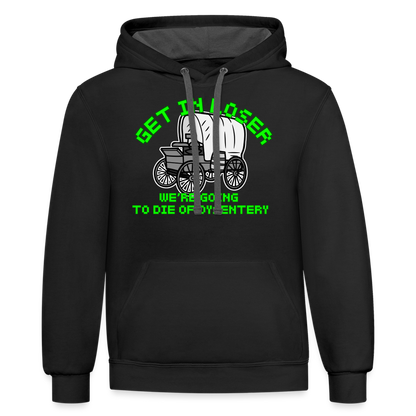 Dysentery Contrast Hoodie - black/asphalt