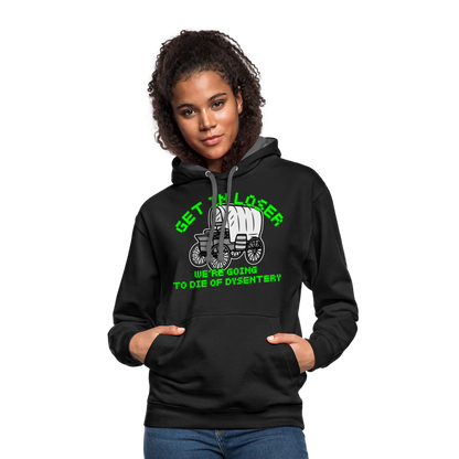 Dysentery Contrast Hoodie - black/asphalt