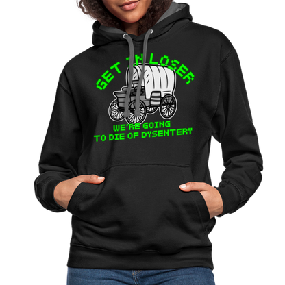 Dysentery Contrast Hoodie - black/asphalt