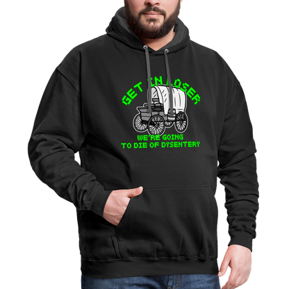 Dysentery Contrast Hoodie - black/asphalt