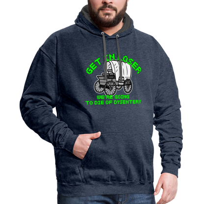 Dysentery Contrast Hoodie - indigo heather/asphalt